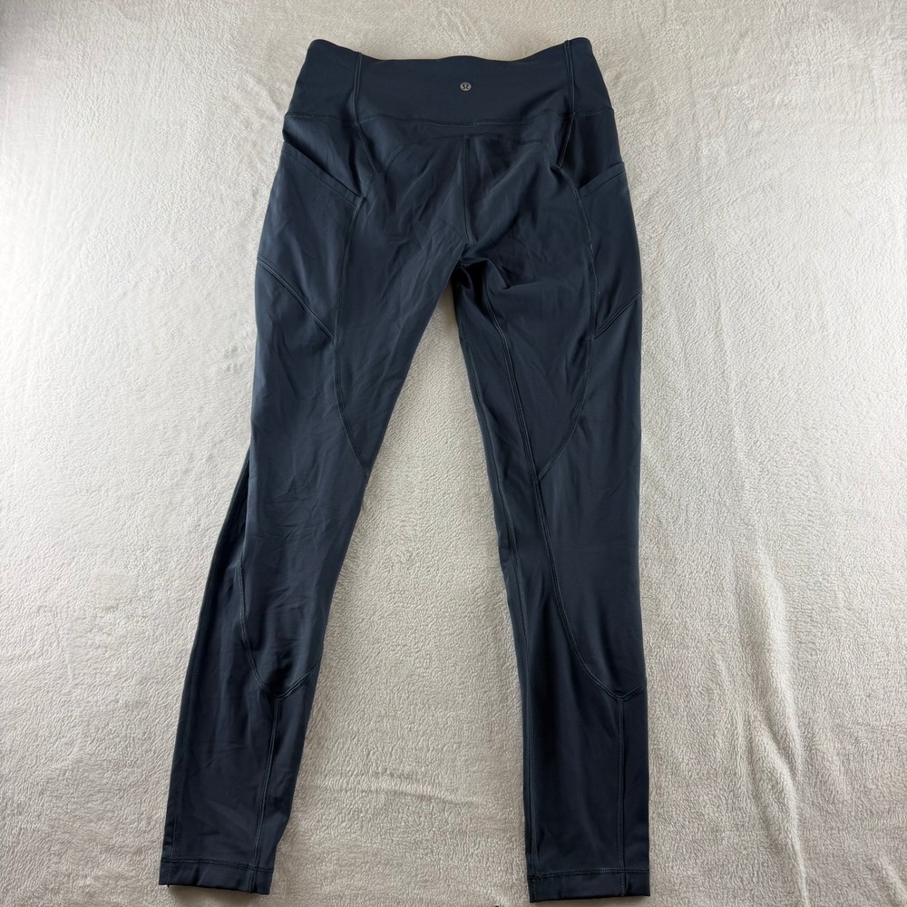 Lululemon All the Right Places Leggings Pockets Gray Women Size 10 Yoga Athletic